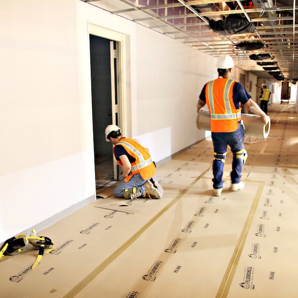 Floorshell Trimaco FloorShell Surface Protection 0.046 mil X 38 in. W X 100 ft. L Paper Brown 1 pk - 12380