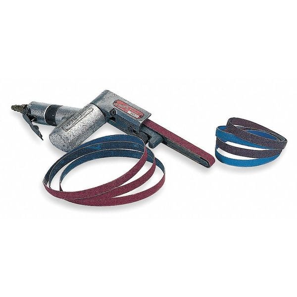 Banda de lija recubierta Norton Abrasives, 2 1/2 pulg de ancho, 60 pulg de largo, grano 60, grueso, óxido de aluminio, Metalite R228, color café - 78072721595
