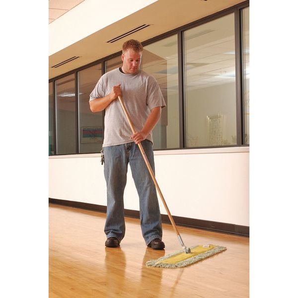 Tough Guy Dust Mop Handle, Clip-On, 60 in L, Wood - 1TZG8