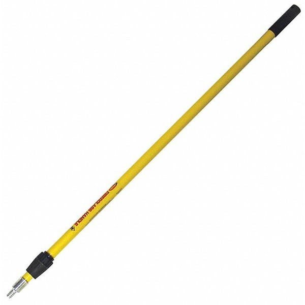 Carrand Extension Handle, Fiberglass, Acme Thread Connection, 1 1/4 in Handle Dia, 72 to 44 in L, Yellow - 92509