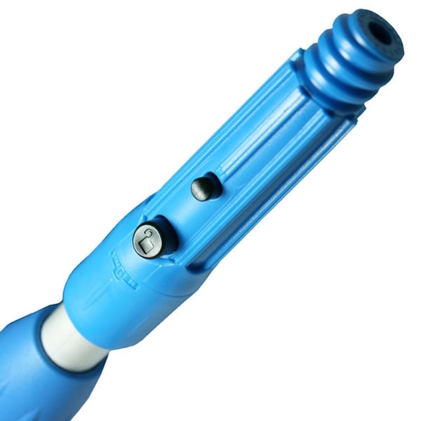 Unger Unger Connect & Clean Telescoping 4-8 ft. L X 1 in. D Aluminum Extension Pole Silver/Blue - 962720