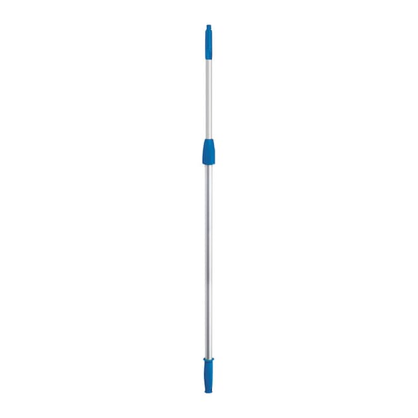 Unger Unger Connect & Clean Telescoping 4-8 ft. L X 1 in. D Aluminum Extension Pole Silver/Blue - 962720