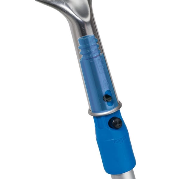 Unger Unger Connect & Clean Telescoping 4-8 ft. L X 1 in. D Aluminum Extension Pole Silver/Blue - 962720