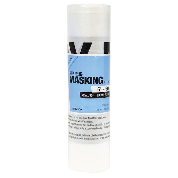 Trimaco 72" x 90' Easy Mask .4-Mil Standard Grade Masking Film - 67290