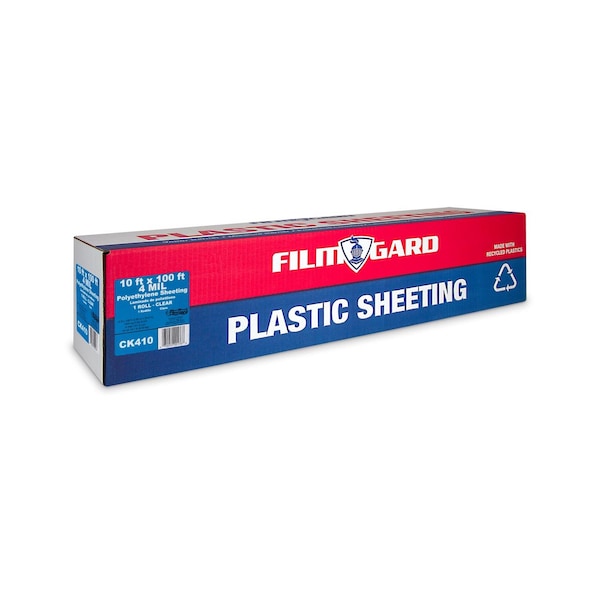 Film-Gard Film-Gard Plastic Sheeting 4 mil X 10 ft. W X 100 ft. L Polyethylene Clear 1 pk - 625922