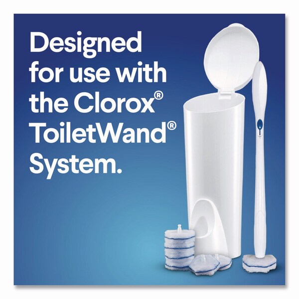 Clorox Disinfecting ToiletWand Refill Heads, Toilet Cleaning Scrubbing Pads, Blue/White, 20PK - 31049