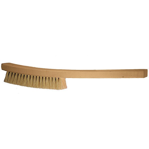 Pferd Curved Handle Platers Brush - 4 Rows, White Tampico Fill - 89540