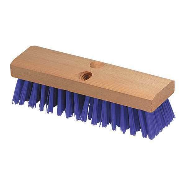 Carlisle Foodservice Flo-Pac, 10in Stiff Deck Scrub, Blue, PK12, Blue, 12 PK - 3617514