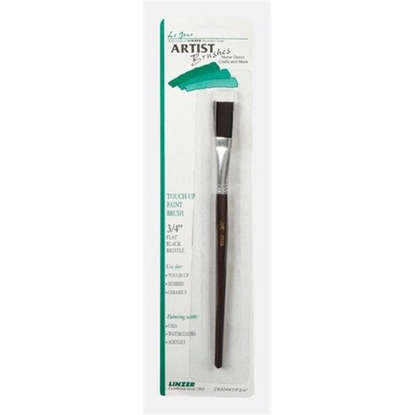Linzer Linzer C9304-7 0.75 in. Flat Black Bristle Touch Up Brush - pack of 12 - 12488