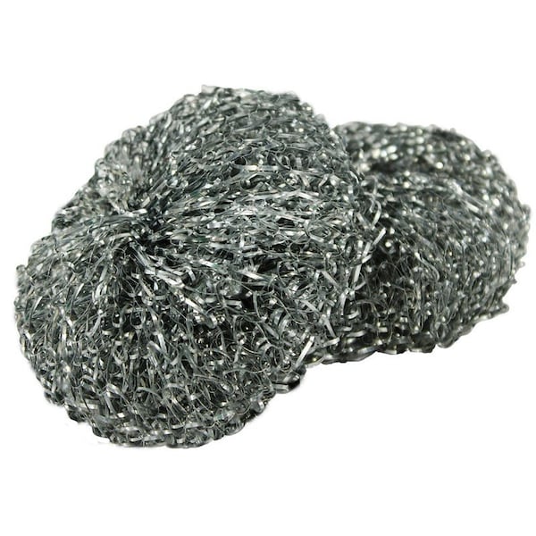 The Libman Co Libman Scrubber, Stainless Steel Abrasive, 6-1/2 in L, 3.88 in W, Silver - 63