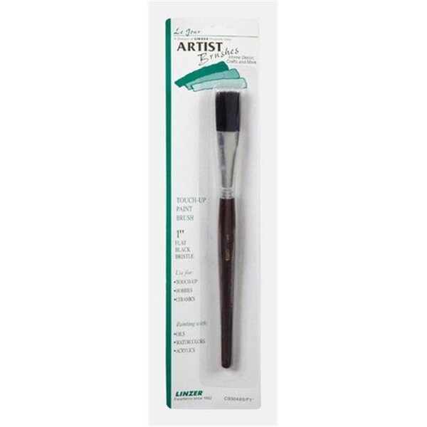 Linzer Linzer C9304-9 1 in. Flat Black Bristle Touch Up Brush - pack of 12 - 12508