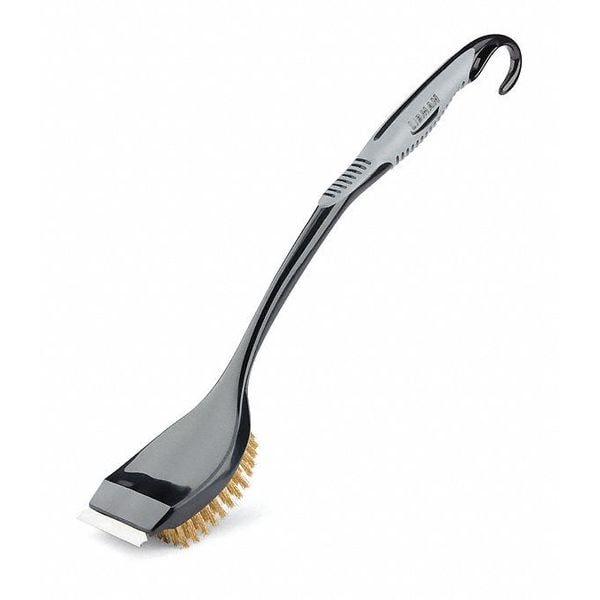 Libman Commercial Grill Brush W/Scraper, Brass, Blk/Gry, PK6, 6 PK - 529