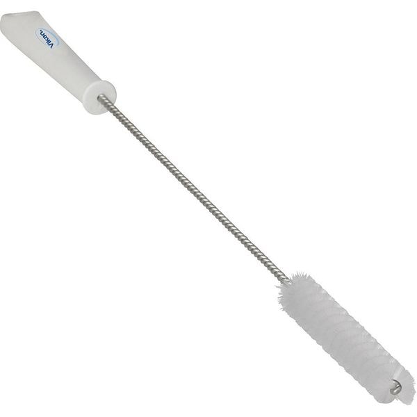 Vikan 1 in W Tube and Valve Brush, Medium, 14 in L Handle, 5 57/64 in L Brush, White - 53765