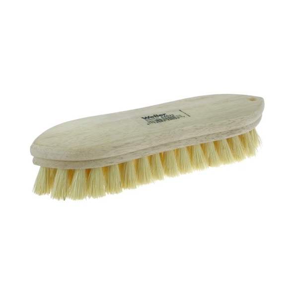 Weiler 9" Pointed End Scrub Brush, 1" Trim Length, White Tampico Fill - 44023