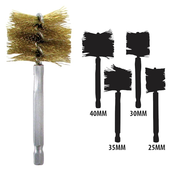 Innovative Products Of America Brass 25mm-40mm Bore Brush Set - 8038