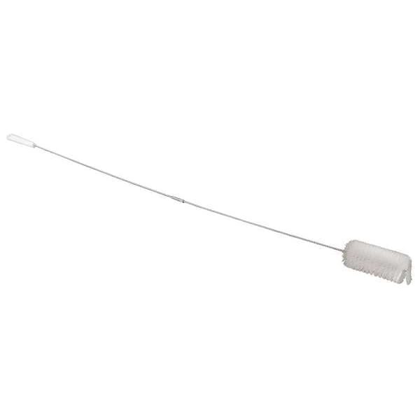 Vikan 2 3/4 in W Tube and Valve Brush, Medium, 5 1/4 in L Handle, 6 1/4 in L Brush, White, Polypropylene - 53885