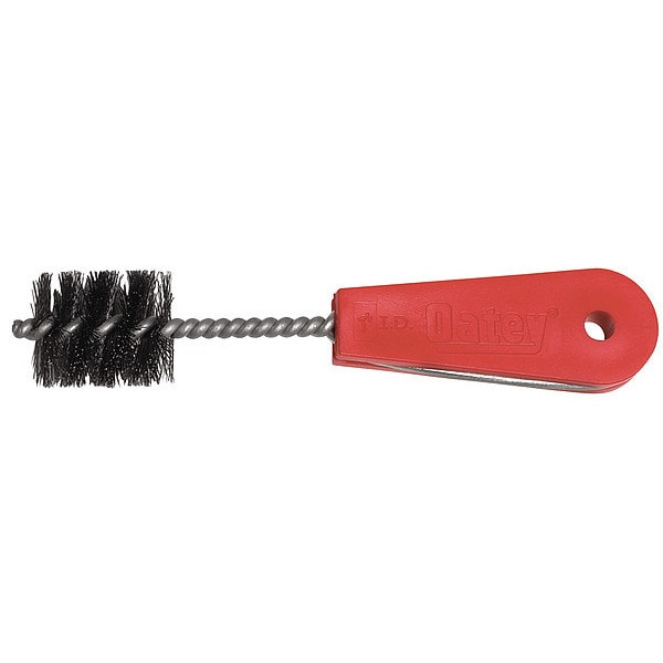 Oatey Tube and Pipe Brush, 3 in L Handle, 1 1/2 in L Brush, Silver, Polystyrene, 5 in L Overall - 31330