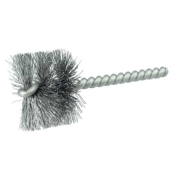 Weiler 1-1/2" Power Tube Brush .008" Steel Wire Fill 1" Brush Length - 21203