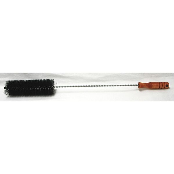 Tough Guy Refrigerator Coil Brush, 17 in L Handle, 7 in L Brush, Wood, Twisted Wire, 24 in L Overall - 3ECX7