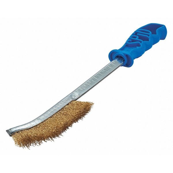 Tanis Brush 14-5/8" SPID Brush, Brass Coated Steel, Shanke Handle - 71450