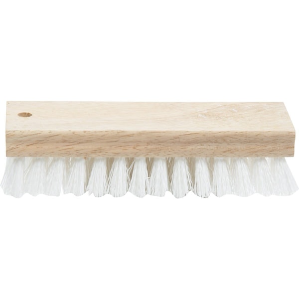 All-Source 7-1/4 In. Crimped White Polypropylene Bristle Hardwood Scrub Brush - 89616