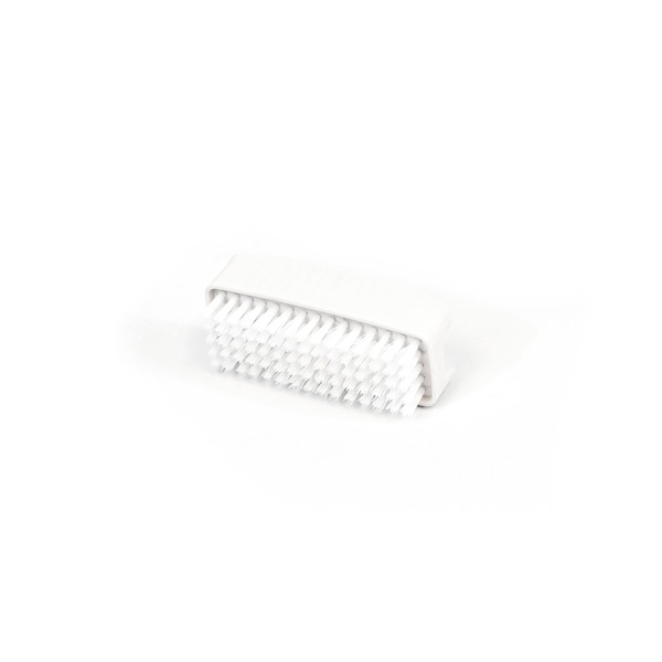 Malish Hand & Nail Brush, White, White Plastic, 4 in L Overall, 12 PK - 2090