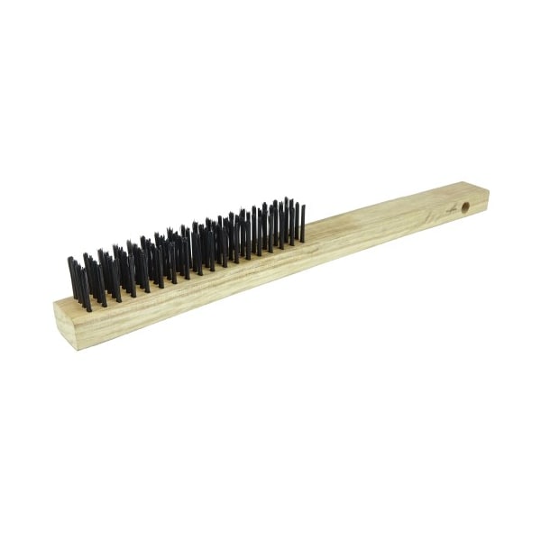 Weiler Vortec Pro Wire Scratch Brush, .012 Carbon Steel Fill, 4 x 19 Rows - 25201