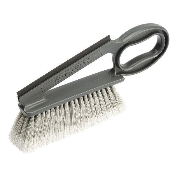 Laitner Bench Brush, 5 in L Handle, 9 in L Brush, Gray, Plastic, 14 in L Overall - 740