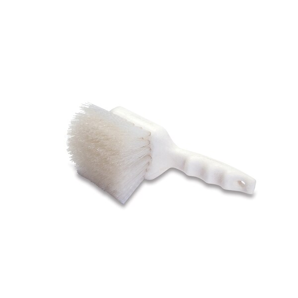 Malish Scrub Brush, Utility, White, Plastic, 9.5 in L Overall, 6 PK - 1199