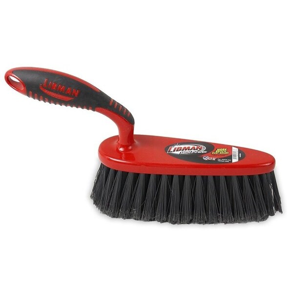 Libman Work Bench Dust Brush, 2 in L Trim, PET, 7 in W Brush, 14-1/4 in OAL, Red - 526
