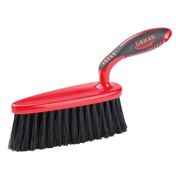 Libman Work Bench Dust Brush, 2 in L Trim, PET, 7 in W Brush, 14-1/4 in OAL, Red - 526