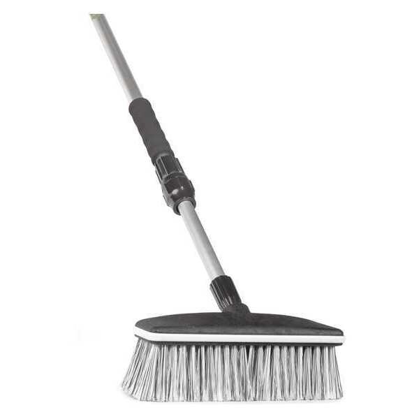 Harper Brush, 39 in-62 in Telscpng Flow-Through Hndl, 37 in to 64 in L Handle, 10 in L Brush, Aluminum - 11715