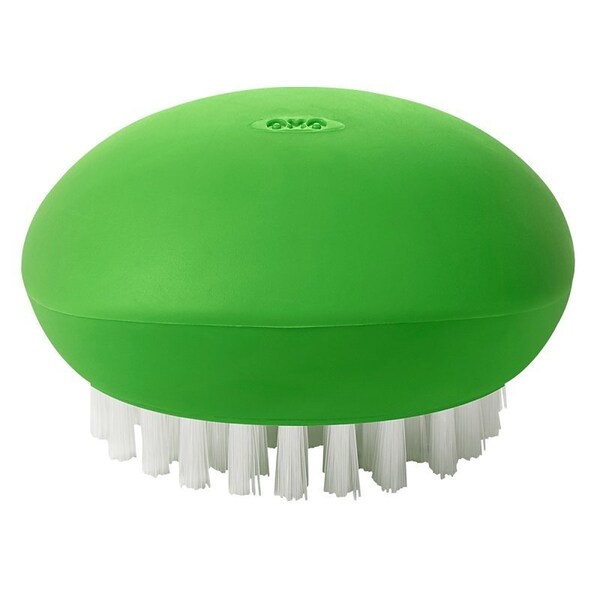 Oxo International Good Grips Vegetable Brush, 3.3 in OAL, Nylon Trim, Non-Slip Grip Handle, Nylon Handle - 33781