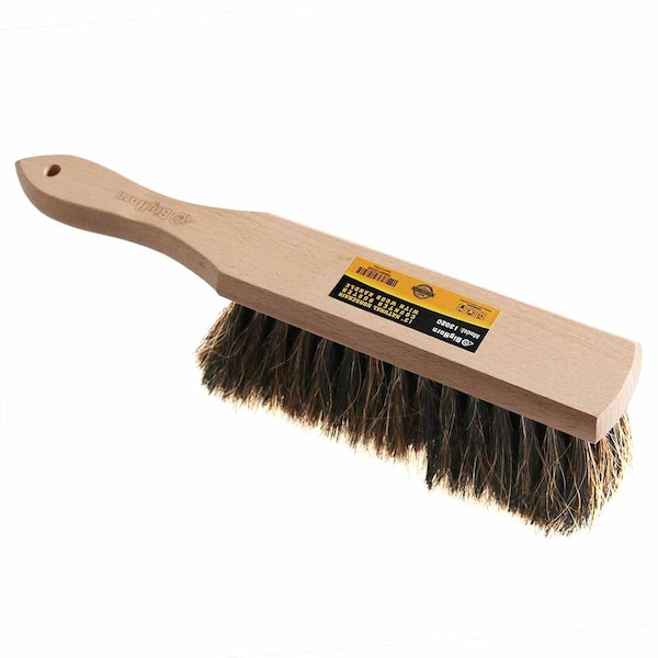 Big Horn Natural Horsehair Handheld Counter Duster with Wood Handle - 2" Head Width, 13" Overall Length - 13020