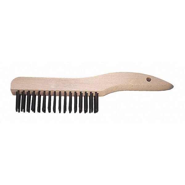 Pferd Shoe Hndl Scrtch Brush, CSWire, Wood, 4x16 in, 5-1/4 in L Handle, 5 in L Brush, Hardwood - 85033