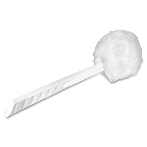 Impact Products Toilet Brush, 12 in L Handle, 5-3/4 in L Brush, White, Plastic - 204