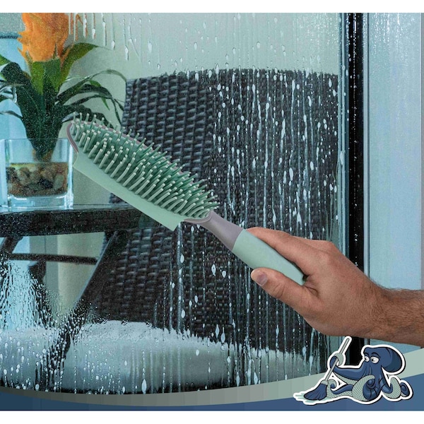 Dsv Standard Soft Bristle Brush and Scrubber w/ Dustpan Set - 70702