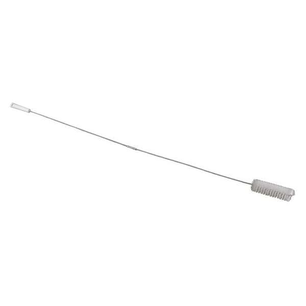 Vikan 1 3/4 in W Tube and Valve Brush, Medium, 5 1/4 in L Handle, 6 1/4 in L Brush, White, Polypropylene - 53875