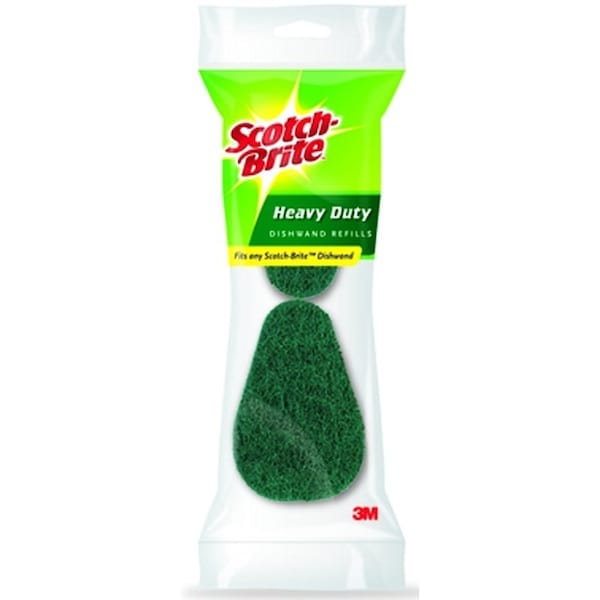 Scotch-Brite Dishwand Refill, 2.9 in L, Plastic Handle, 2PK - 481-7-RSC
