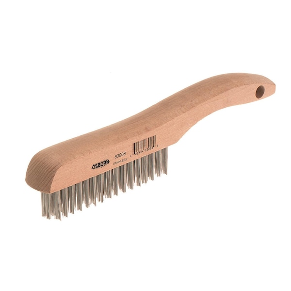 Osborn - Economy Scratch Brush, Style=Shoe Handle, Rows=4 x 16, Fill Dia.=.014, Fill Material=Steel, none - 83003
