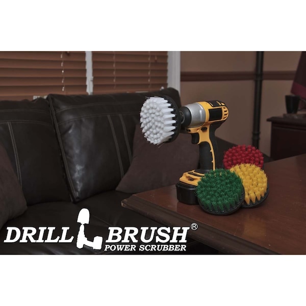 Drill Brush Power Scrubber By Useful Products 7 in W 5 in L Brush, Variety - 4IN-S-GRWY-QC-DB