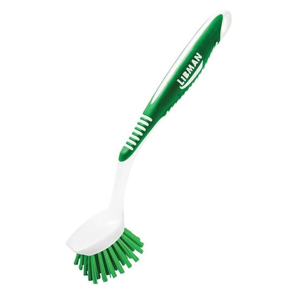 Libman Kitchen Brush, 7/8 in L Trim, 2 in W Brush, Polymer Bristle, 10.13 in L, Santoprene Handle - 45