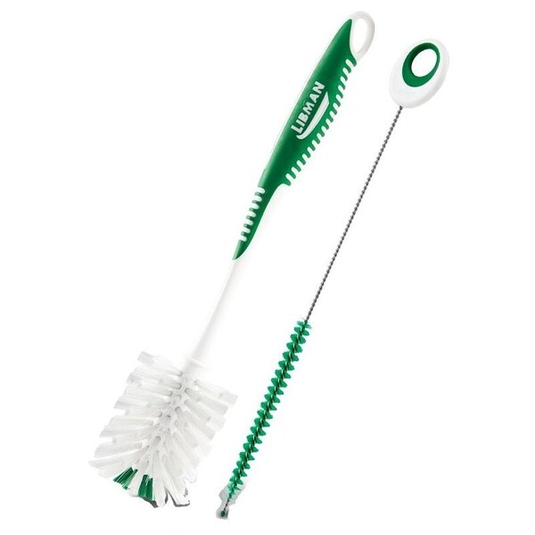 Libman Bottle and Straw Cleaning Kit, 12 in OAL, Wire Trim, Comfort Grip - 1371