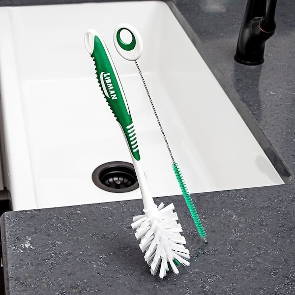 Libman Bottle and Straw Cleaning Kit, 12 in OAL, Wire Trim, Comfort Grip - 1371