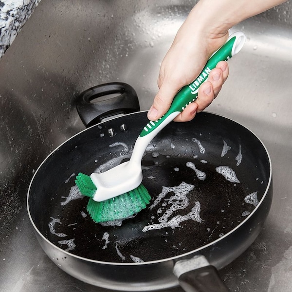 Libman Big Job Kitchen Brush, 7/8 in L Trim, 3 in W Brush, Polymer Bristle - 1042