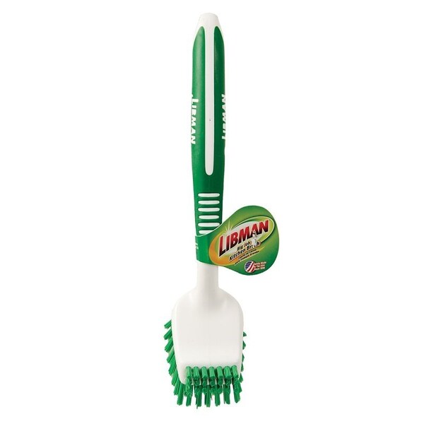 Libman Big Job Kitchen Brush, 7/8 in L Trim, 3 in W Brush, Polymer Bristle - 1042