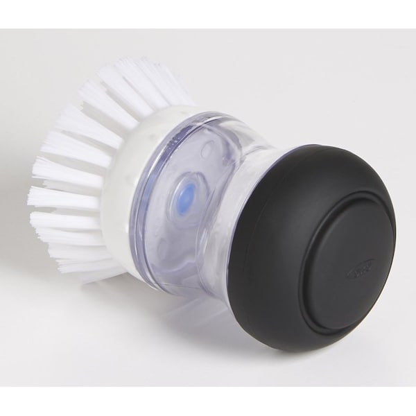Good Grips Soap Dispensing Palm Brush, 4 in OAL, Nylon Trim, Non-Slip Handle, Silicone Handle - 36481