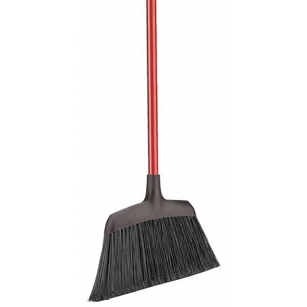 Libman Angle Broom, 53 in L, 13 in Sweep Face, 5 in Black Bristle, Handle Dia 1 in - 994