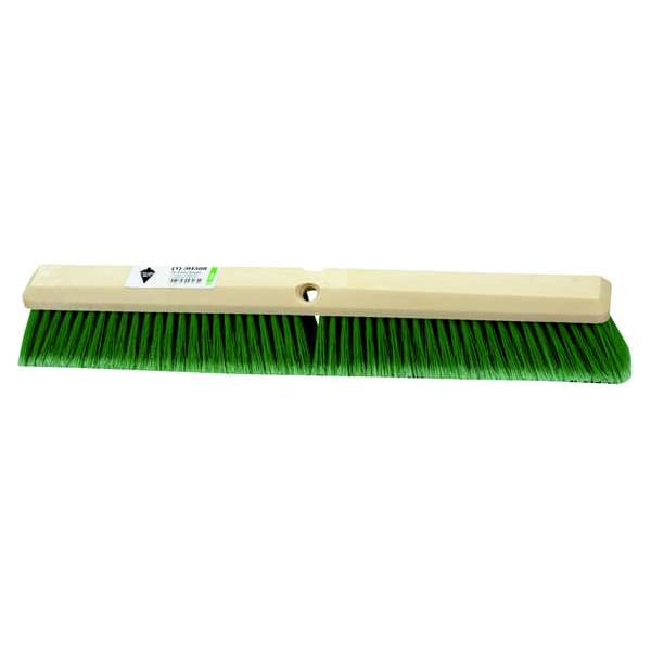 Tough Guy 24 in Sweep Face Push Broom Head, Soft, Green - 3H388