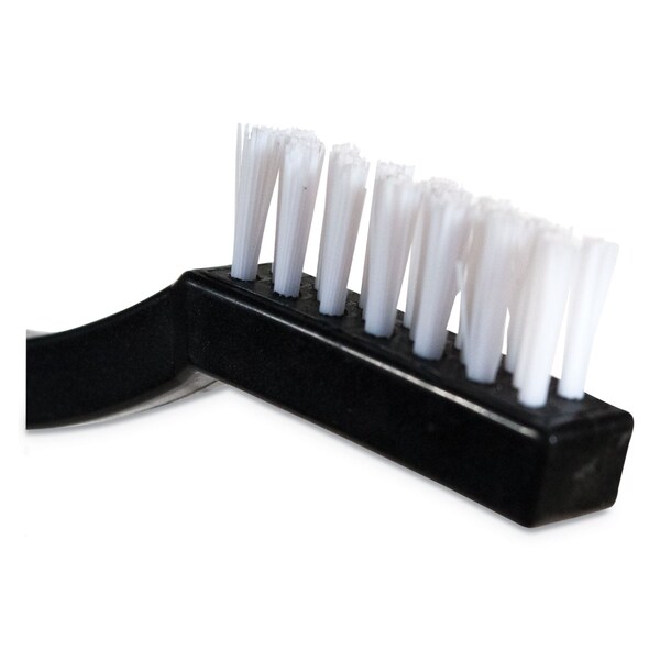 Carlisle Foodservice Flo-Pac Utility Toothbrush Style Maintenance Brush, 7.25in Brush, 7in Polypropylene Handle, 12PK - 4067400